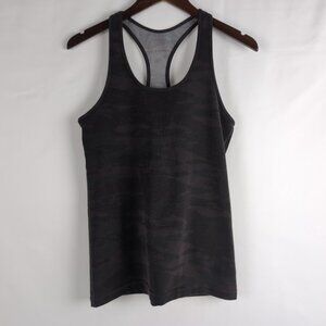 Lululemon Women's Black/Purple Tank Top Open Back Running Athleisure, Medium